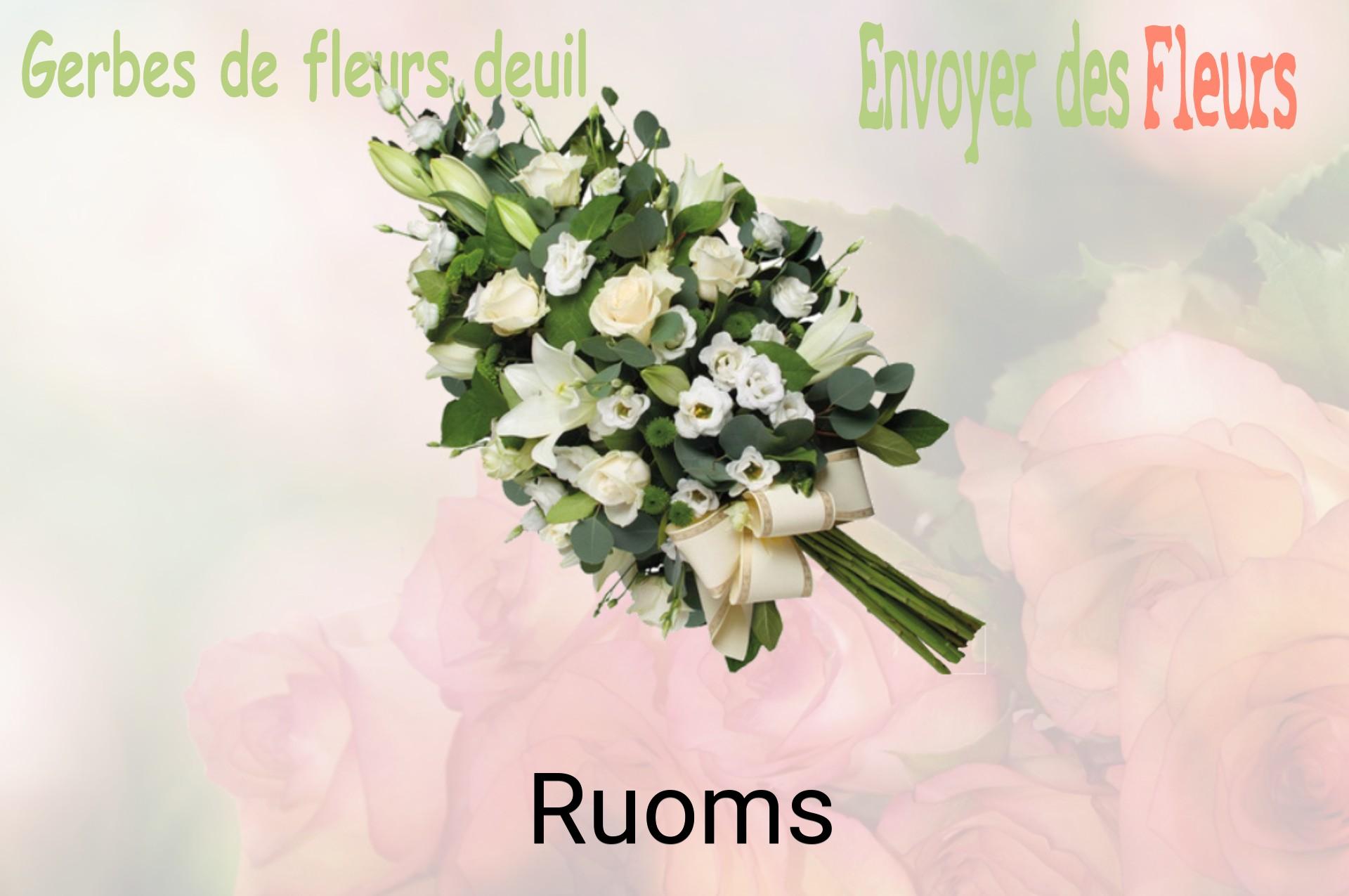 Gerbe de fleurs de deuil livrée à Ruoms